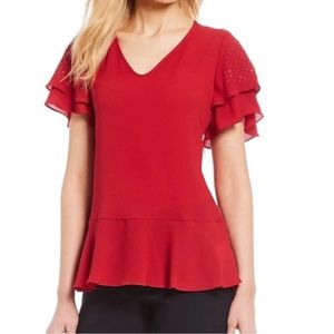 Michael Kors Crimson Red Blouse